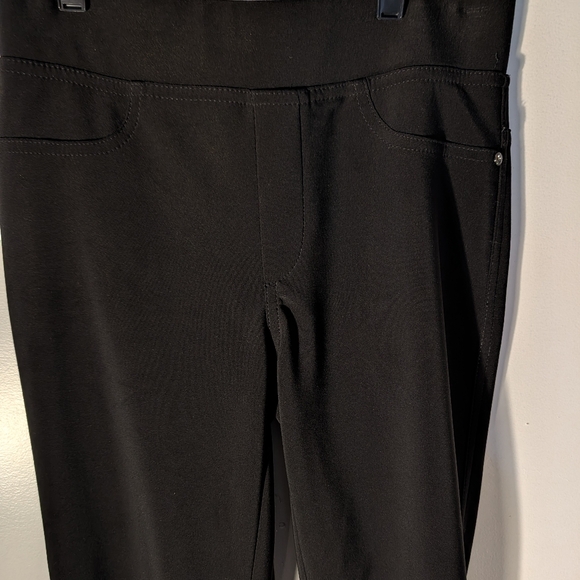 Joseph Ribkoff Pants - Joseph Ribkoff Elegant Black Trousers Straight Leg Flared Fringed Size 2